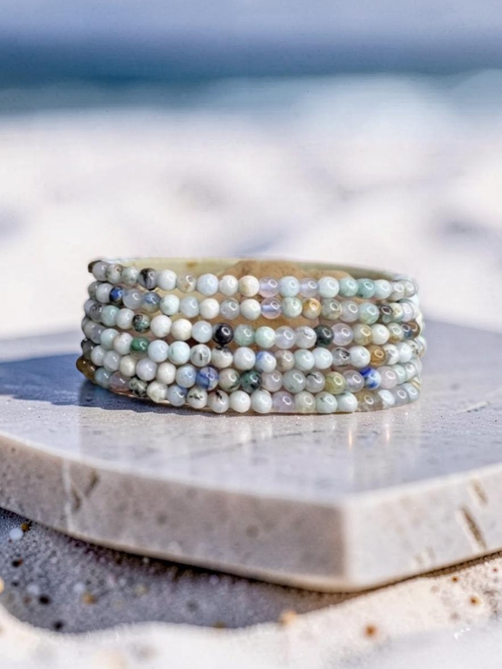 🛑 3 for $11 5mm Chrysocolla bracelet 💚💙